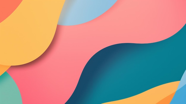 retro mute colourful Background With A Curved Shape