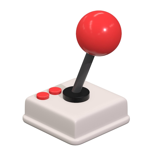 Retro video game controller gamepad joystick 3d