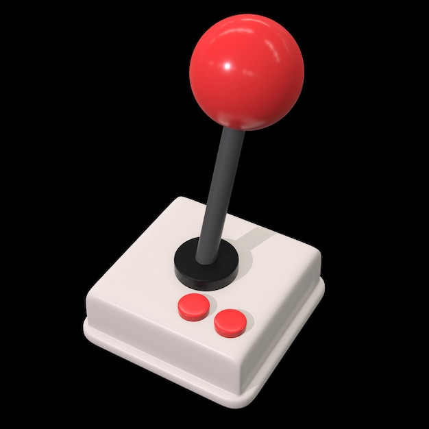 Retro video game controller gamepad joystick 3d
