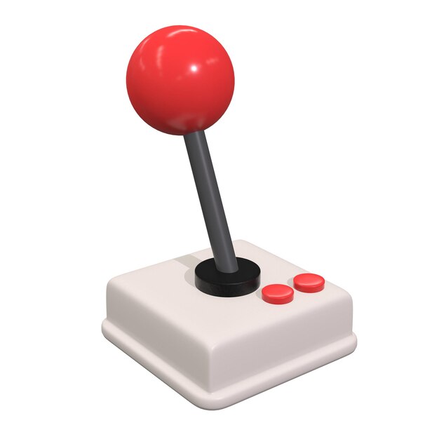 Retro video game controller gamepad joystick 3d