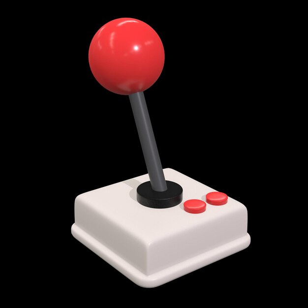 Retro video game controller gamepad joystick 3d