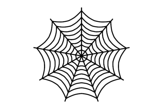 Scary spider web black gothic insect graphic design element Halloween decor art