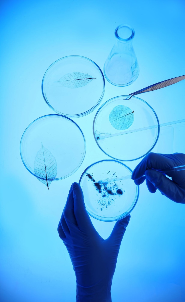 Fotoğraf scientist working with petri dishes in laboratory
