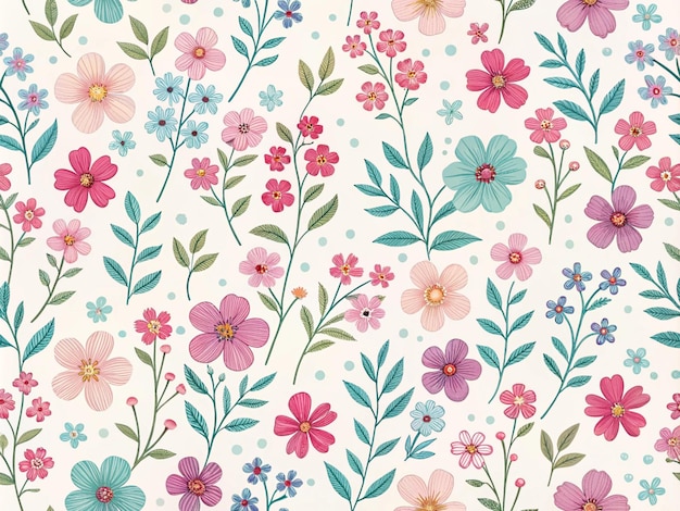 seamless flower pattern for fabric paper and curtain