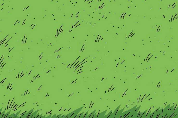 Seamless pattern with grass