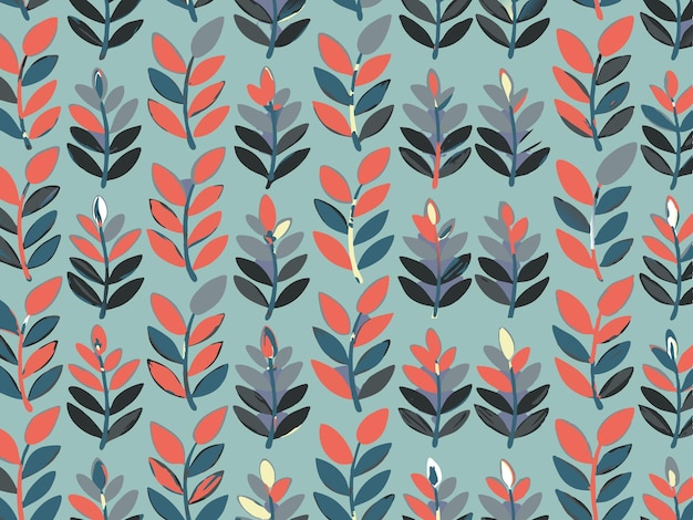 seamless spring leaf pattern