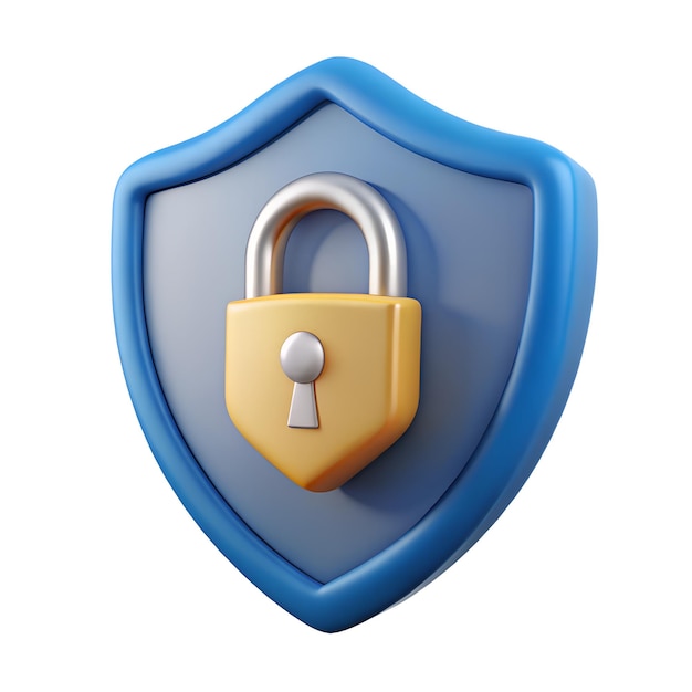 Security Shield with Padlock