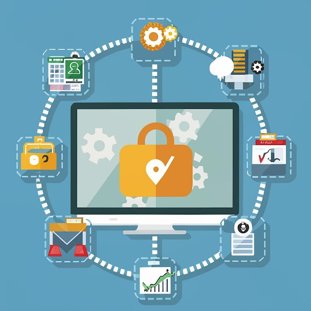 Security system locks data for computer safety