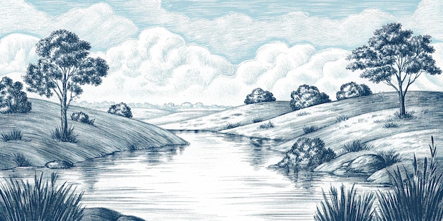Serene River Landscape