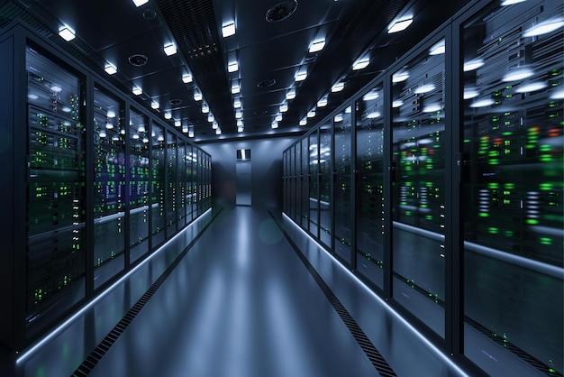 Server room networking concept