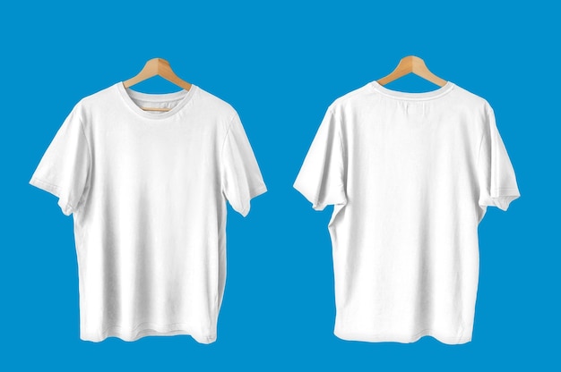 set of isolated white tshirts