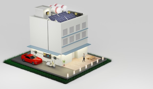 Smart home solar photovoltaic home energy saving ecosystem solar home system solar energy