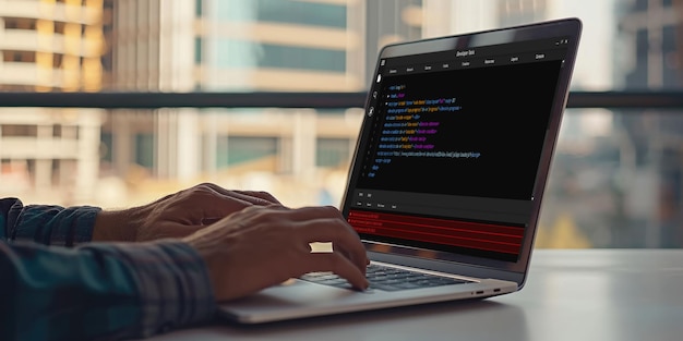 software development programming on computer screen for brisk application