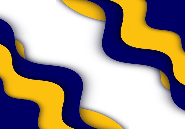 Soyut mavi ve sarı modern tarzda indirim banner'ı