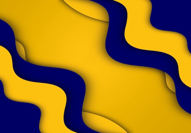 Soyut mavi ve sarı modern tarzda indirim banner'ı