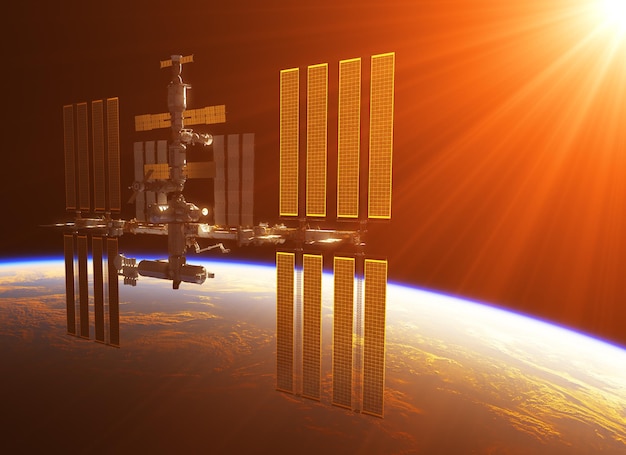 Space Station In The Rays Of Sun
