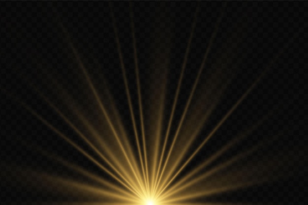 Spotlight isolated on transparent background