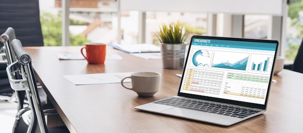 Spreadsheet Document Information Financial Startup Concept Snugly