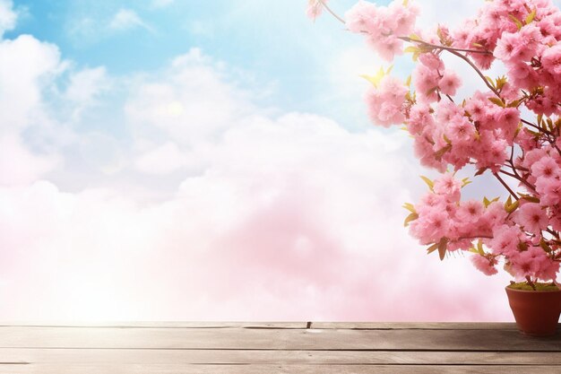 spring background and empty space