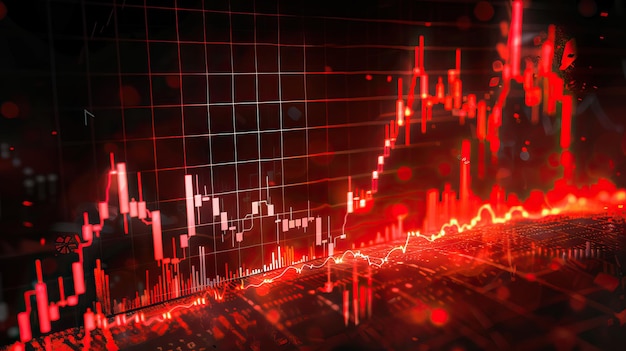Stock plunge index chart Economic crisis and stock market High quality AI generated image