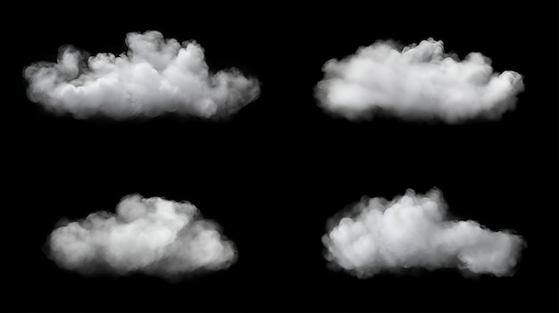 strange cloud isolated on black background