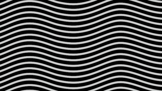 Striped geometric background design bending hypnotic rows of narrow stripes