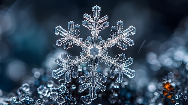 Stunning Crystalline Snowflake Macro Showcase in Shallow Depth of Field