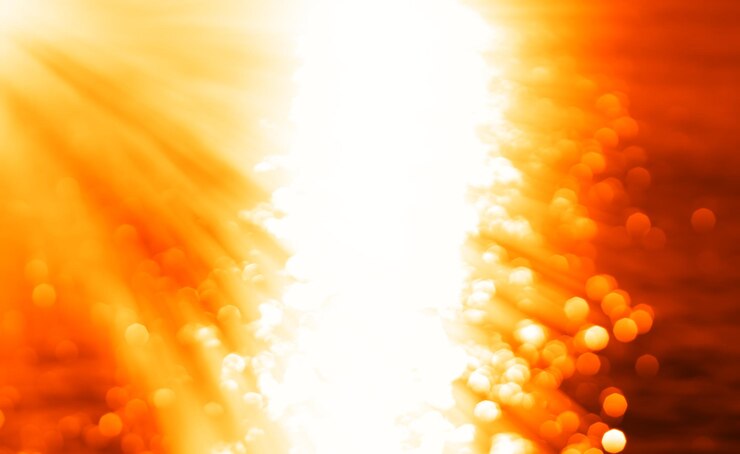 Fotoğraf sun shine and sunset path ocean background hd