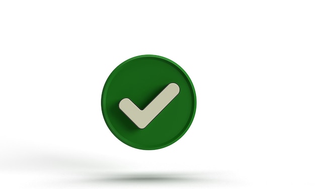Symbol sign green circle choice round green color icon check mark agreement checklist tick ok succes