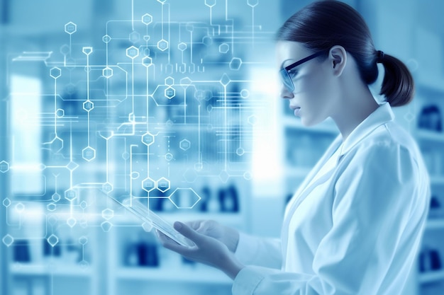 Tablet kullanan bir hemşirenin görüntüsü