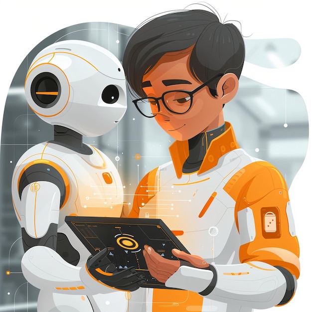 tech recruiter web developer in a robotics lab design