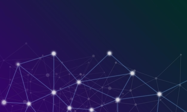 Technology Abstract connected line dots network background concept