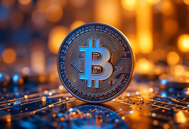 Technology Bitcoin blockchain digital cryptocurrency concept with others