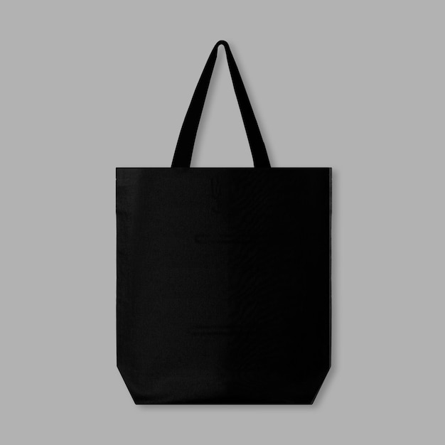 Textile eco bag on light grey background Mock up for design