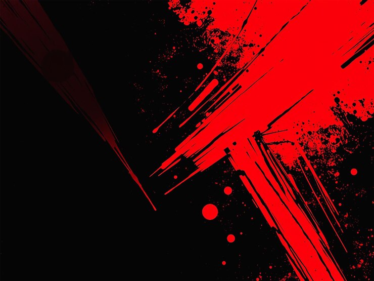 Textured Red and Black Abstract Digital Illustration Generative AI
