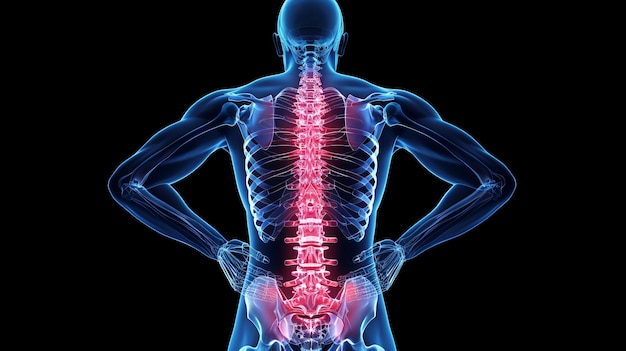 the back of a man with the back pain