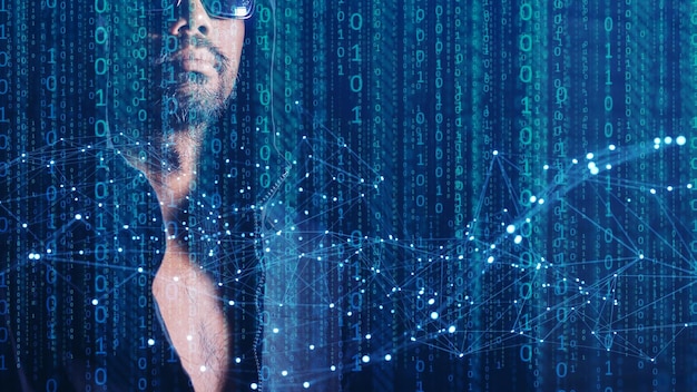 The concept of hackers and insecurity in networking Dishonest hood man or data thieves