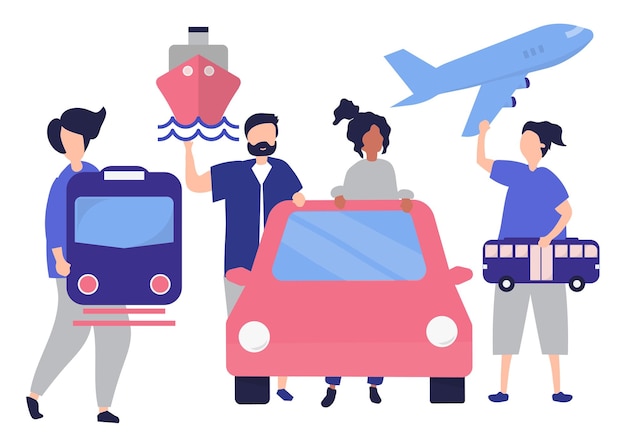 Transportation png illustration transparent background