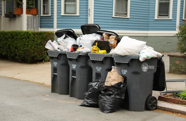 trashcans symbolize waste management cleanliness responsible disposal and the importance of maint