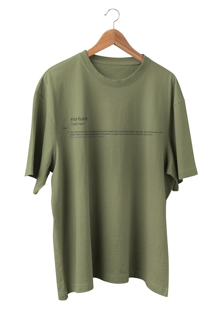 tshirt png green simple fashion with printed quote transparent design transparent background