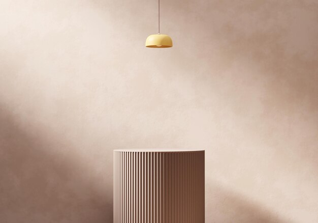 Ürün Sergileme Vitrini için Soyut Minimal Modern Podyum Platformu 3D Render