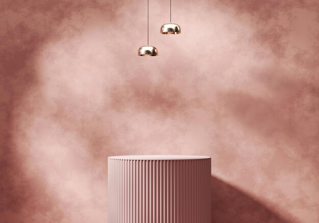 Ürün Sergileme Vitrini için Soyut Minimal Modern Podyum Platformu 3D Render