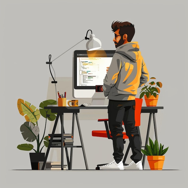 Ux Designer Software Engineer In A Developers illustration