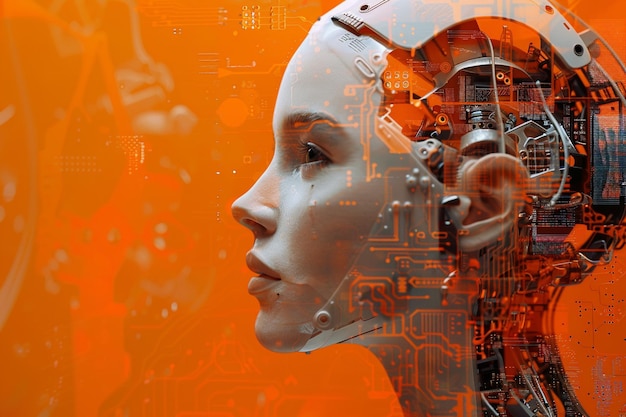 Üzerinde “the word” yazan robot kafalı bir kadın