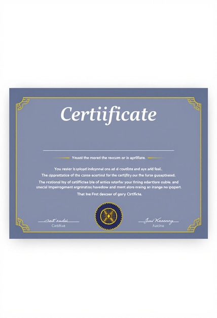 Vector simple certificate design template