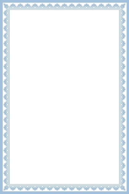 vintage ornaments frame png background in blue