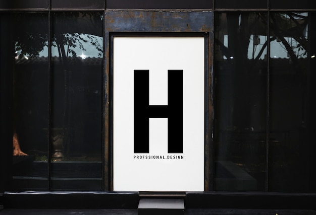 white board sign mockup