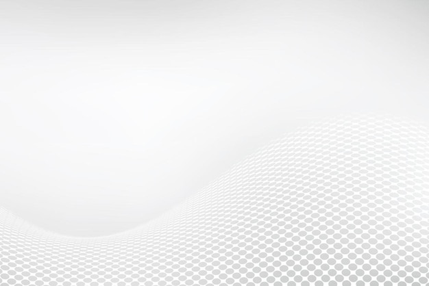 White elegant background Abstract halftone wavy dotted backdrop design Modern vector illustration