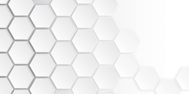 white hexagons abstract wallpaper background