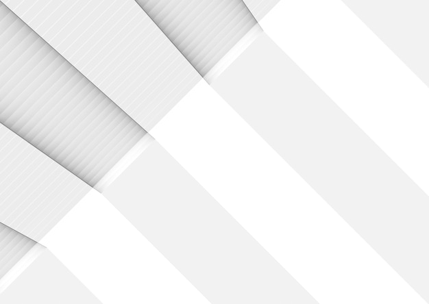 White stairs on light tone empty gray copy space floor background.